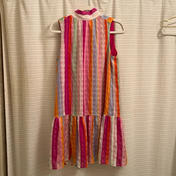 Marie Oliver Rainbow Stripe Silk Dress - Picture 1 of 9